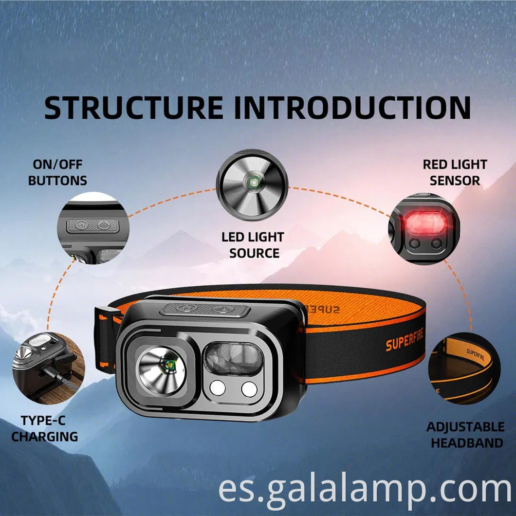 Faros portátiles con 9 modos, recargables, ideales para acampar